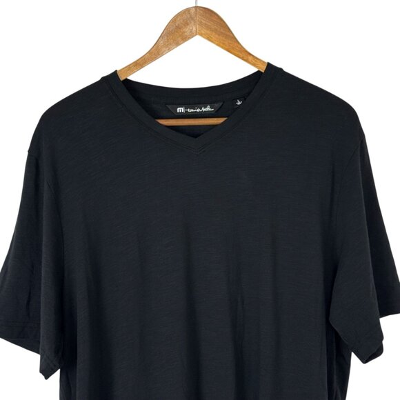 Travis Mathew Black Cloud Tee Pima Cotton Black V Neck T Shirt Large Classic EUC - Picture 3 of 12